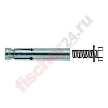 Анкер с подрезкой FZA 22X100 M12 I (22x100 мм (M12), оцинкованная сталь