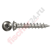 Саморез по дереву FJS-LT 7,0x50 A2F 50 (7x50 мм), нержавеющая сталь A2/AISI 304